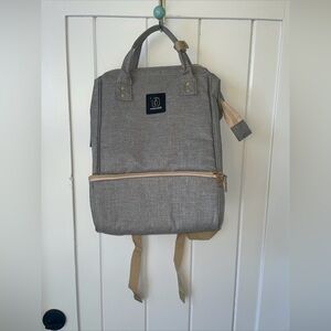 Breast Pump Backpack Cooler and Moisture proof Bag Double Layer for Mother GRAY